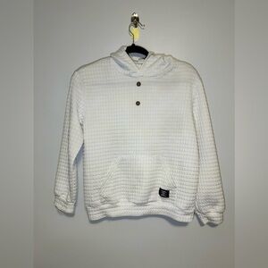Boys hoodie white quilted look